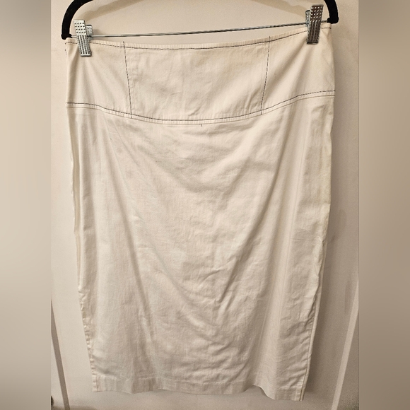 Vintage - NWT - Cotton Stretch Courtenay White Skirt - Size 12 - Picture 9 of 10
